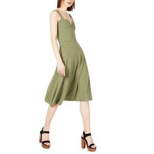 SALE. House of Polly Sleeveless Skater Dress Olive. L, M